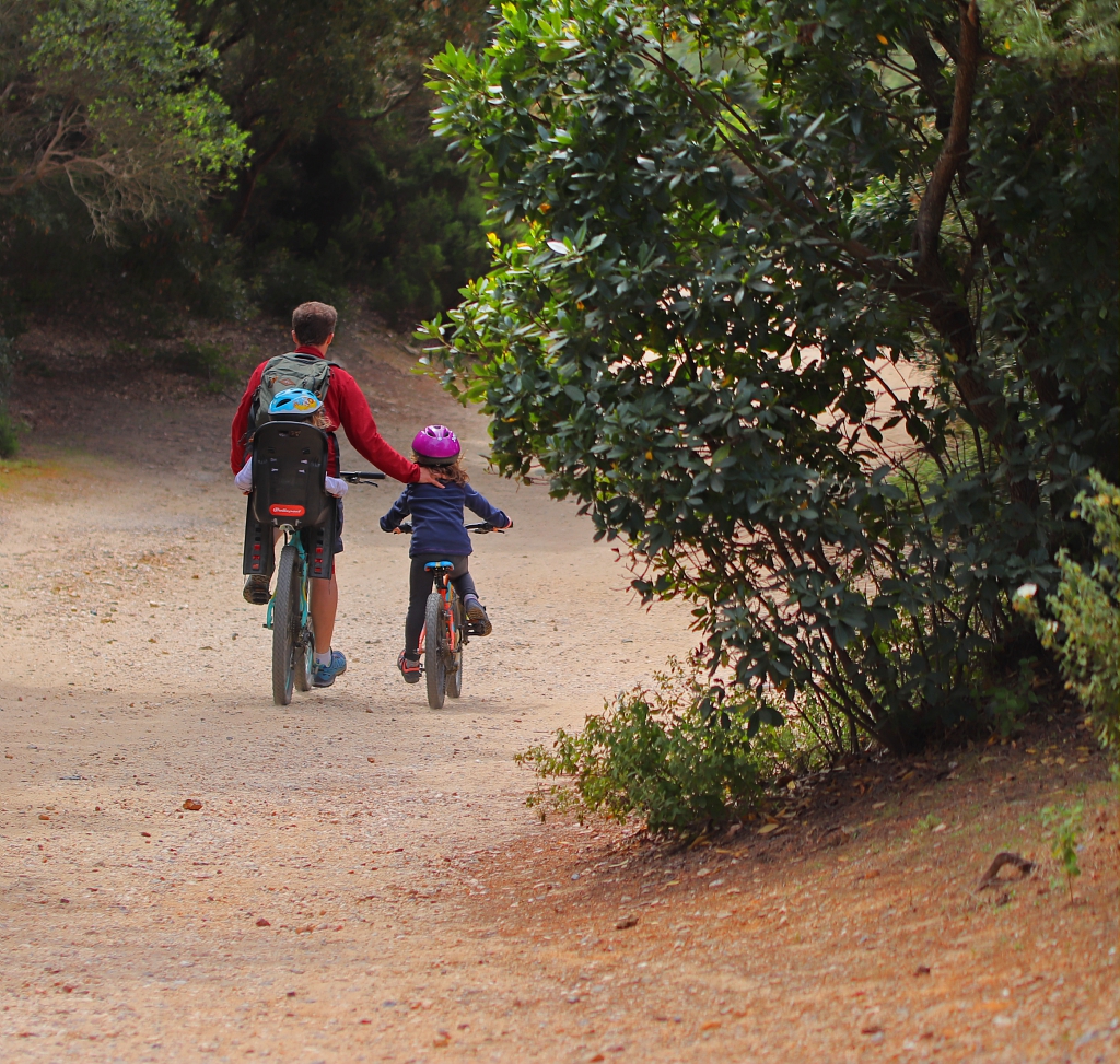 Vélo en famille sur Porquerolles